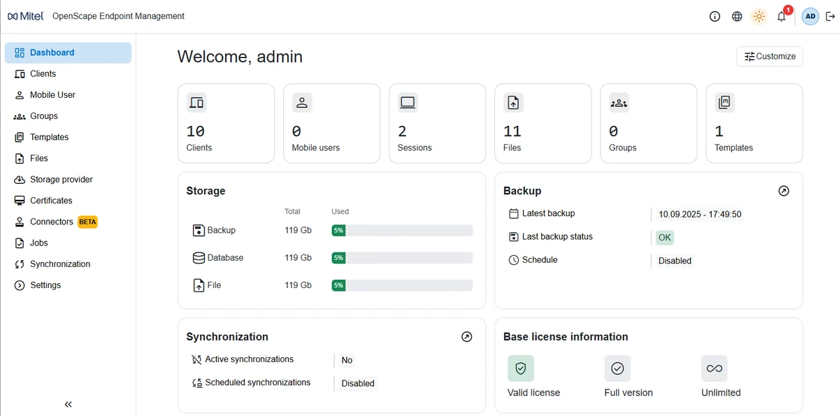 OpenScape Endpoint Management V1 — платформа управления IP-устройствами